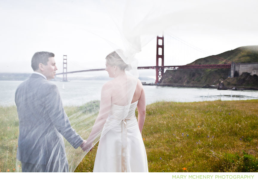 Golden Gate veil blowing